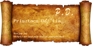Prisztacs Dália névjegykártya